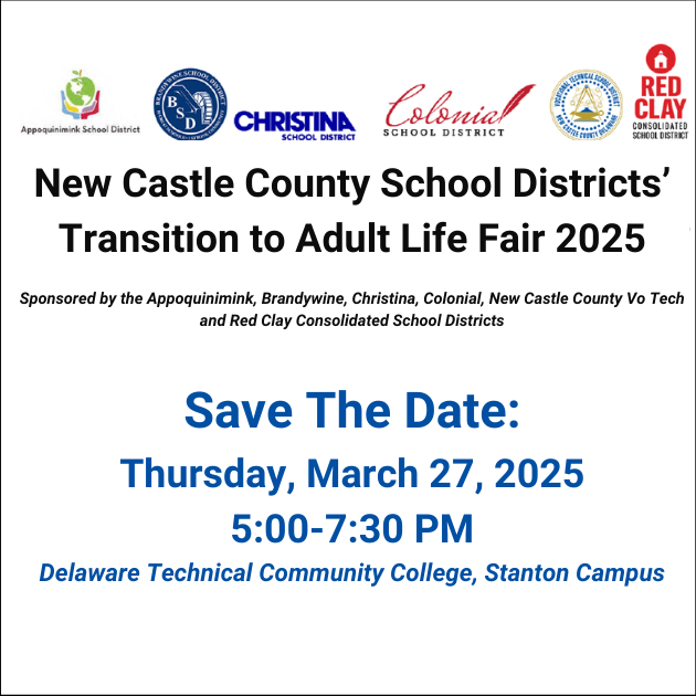   NCCSD Transition to Adult Life Fair 2025 Save The Date Thursday, March 27, 2025